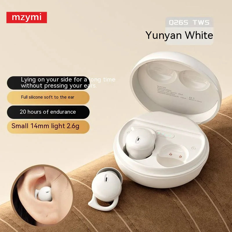 mzymi Q26s Wireless Sleeping Earbud In Ear Bluetooth Headphone Mini Invisible Earphone Noise Cancelling HIFI Stereo TWS Headset