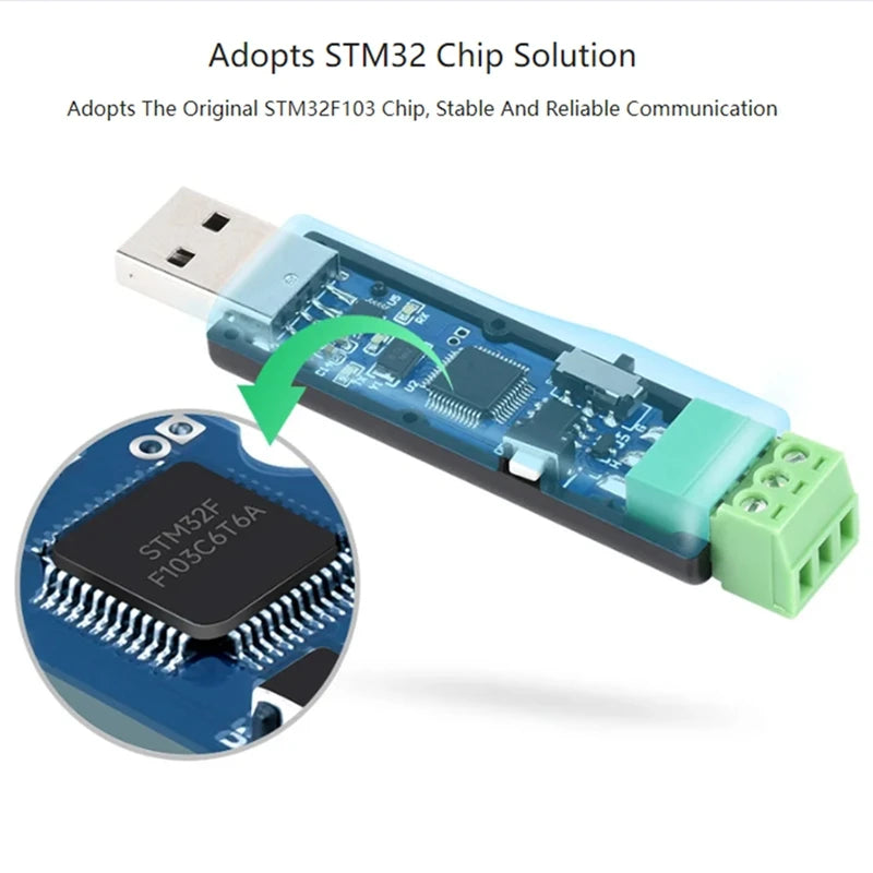 USB To CAN Adapter Model A, STM32 Chip Solution, Multiple Working Modes, Multi-System Compatible