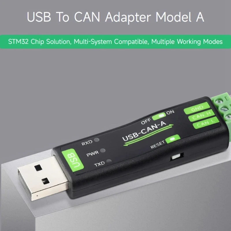 USB To CAN Adapter Model A, STM32 Chip Solution, Multiple Working Modes, Multi-System Compatible